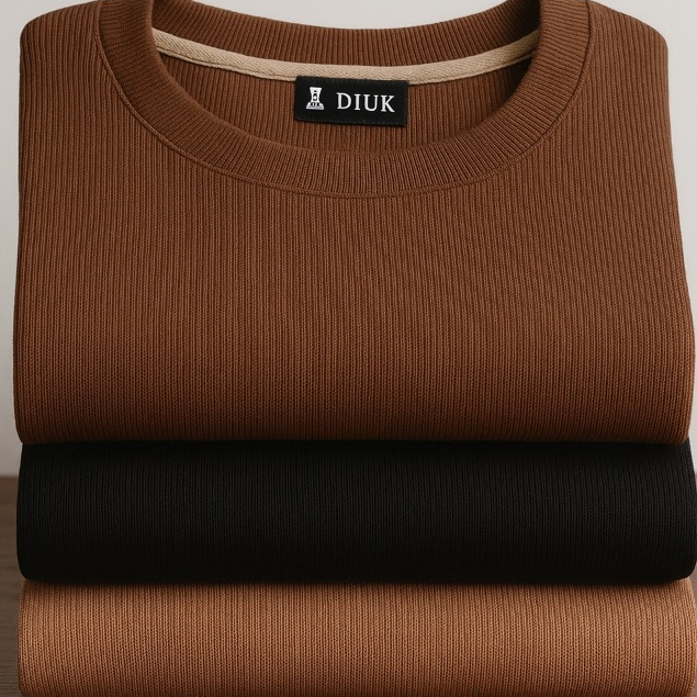 Kit 2 Camiseta Masculina Texturizada Canelada Prem