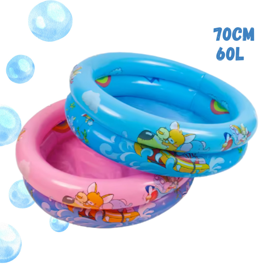 Piscina infantil redonda 60 litros inflável 2 gom