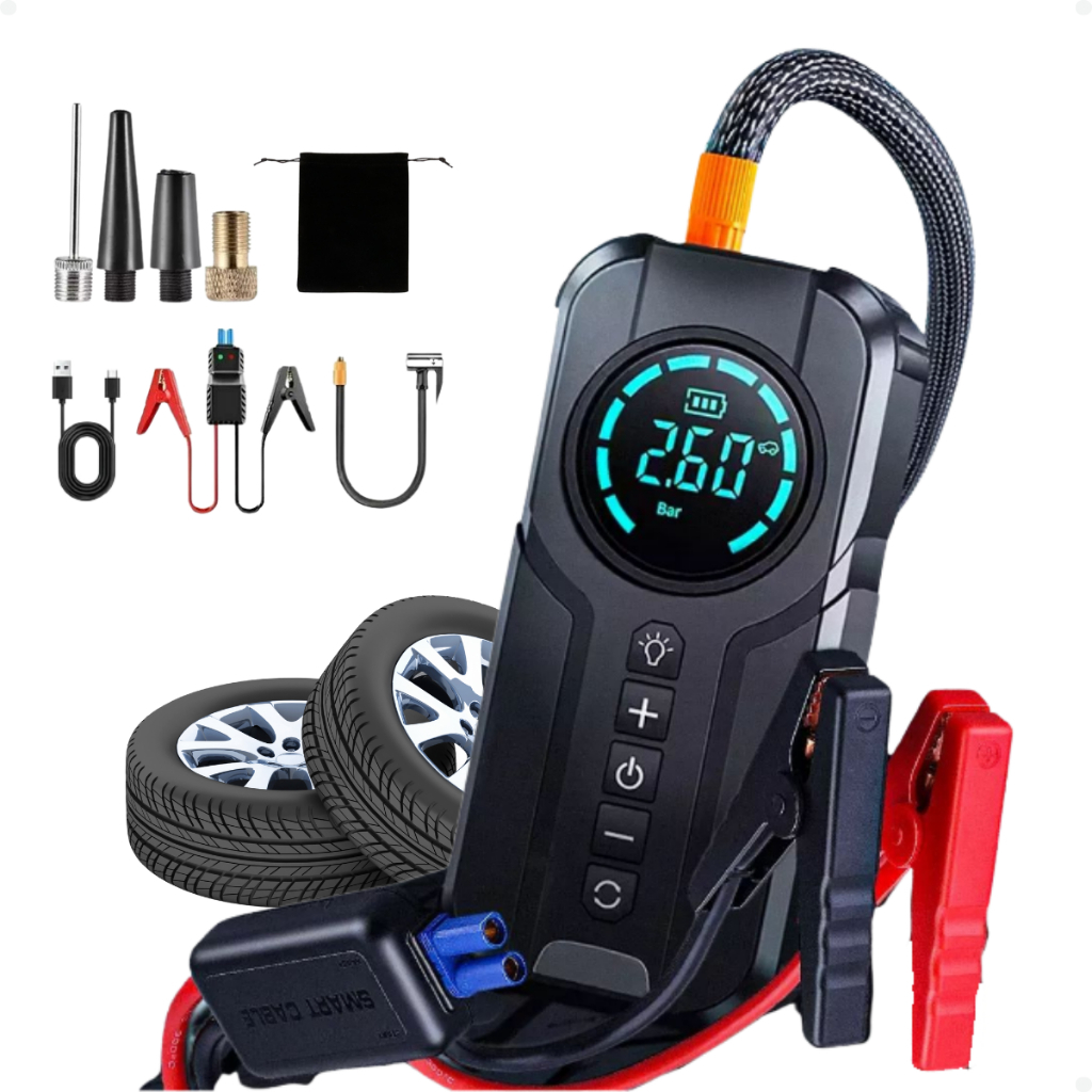 Auxiliar De Partida Veicular  +  Compressor De Ar 