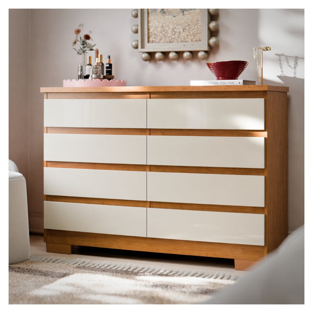 Cômoda Grécia 8 Gavetas com Corrediças Telescó