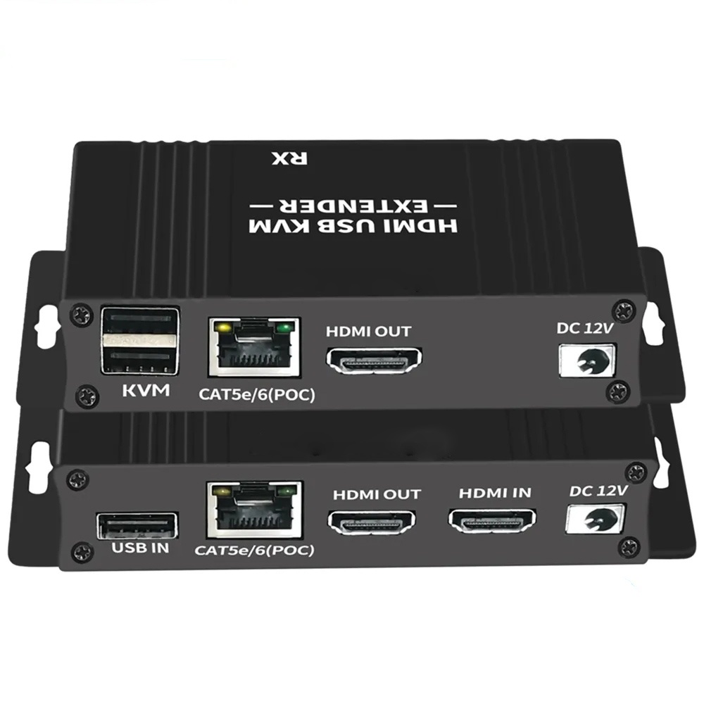 Extensor HDMI KVM 60m , Com Controle USB RJ45 60m 