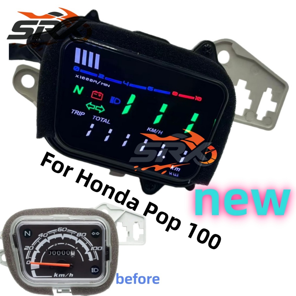 Para Honda Pop POP100 100 Medidor Digital Assy Nov