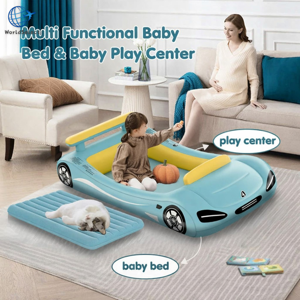 Colchão De Ar Infantil-Cama De Viagem Portátil P