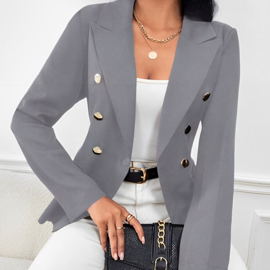 Blazer Feminino Casaquinho Alfaiataria Casaco Soci