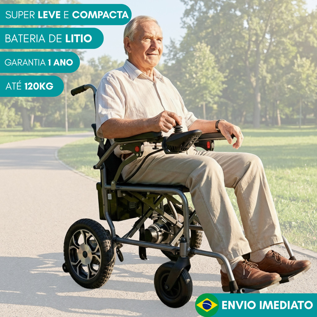 Cadeira de Rodas Motorizada Eletrica D750 com Bate