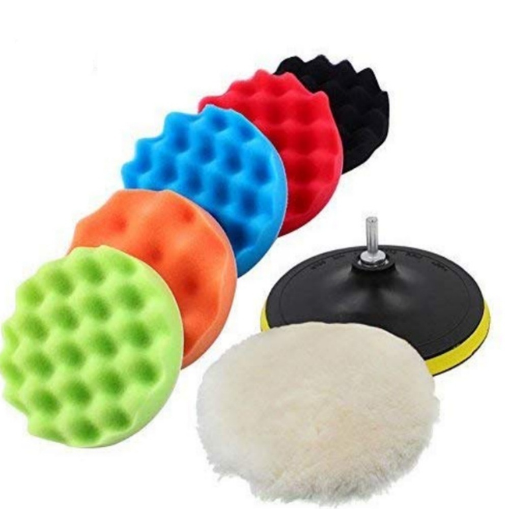 7/8/11 Peças Kit Boina Polimento Automotivo Espum