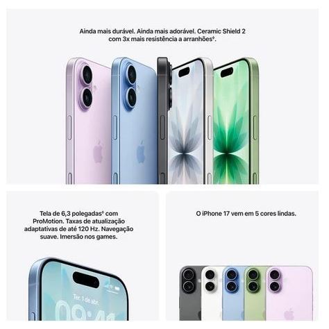 Celular iPhone 17 256gb 6,3 Polegadas 5g Original 