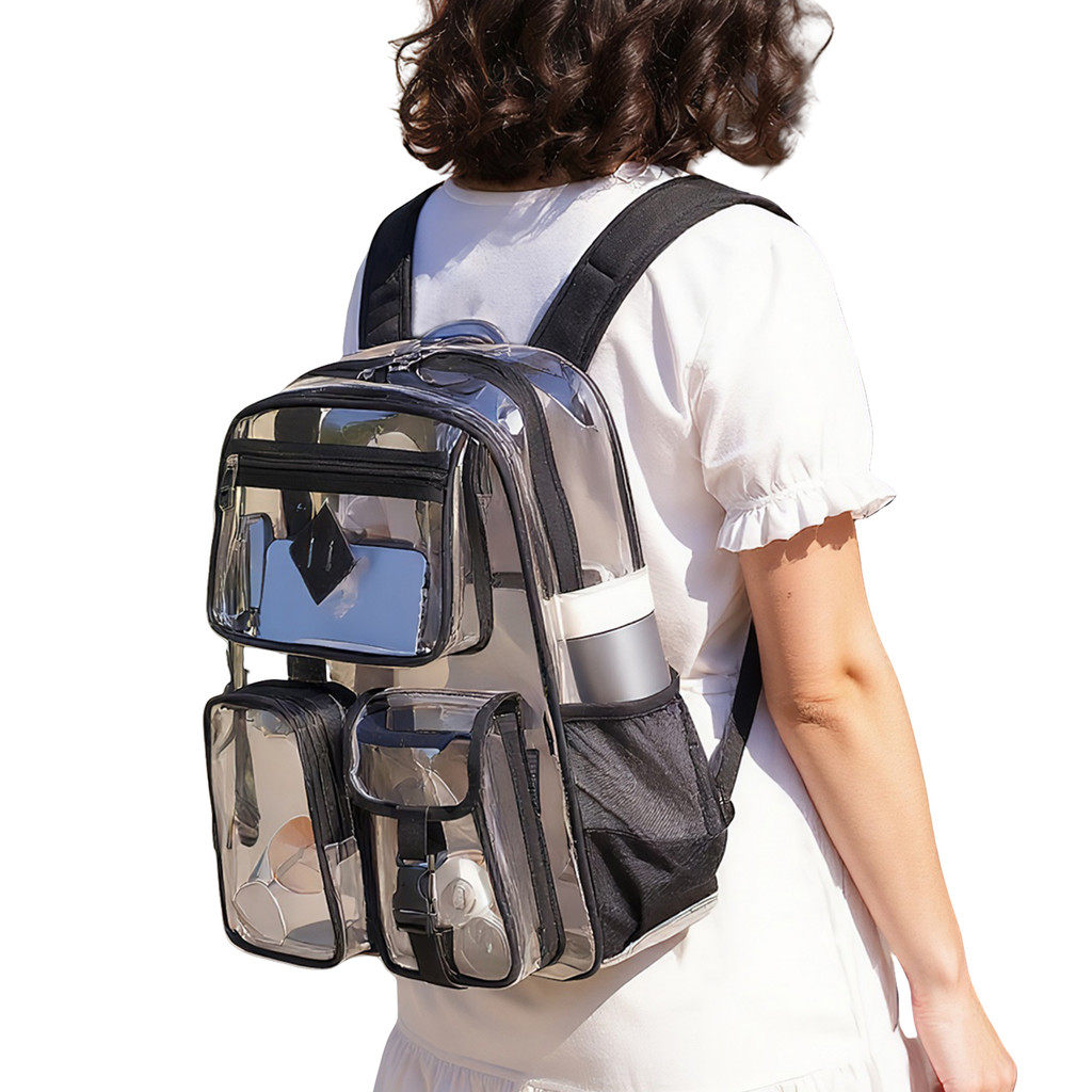Mochila Transparente Impermeável Grande Bolsa Esc