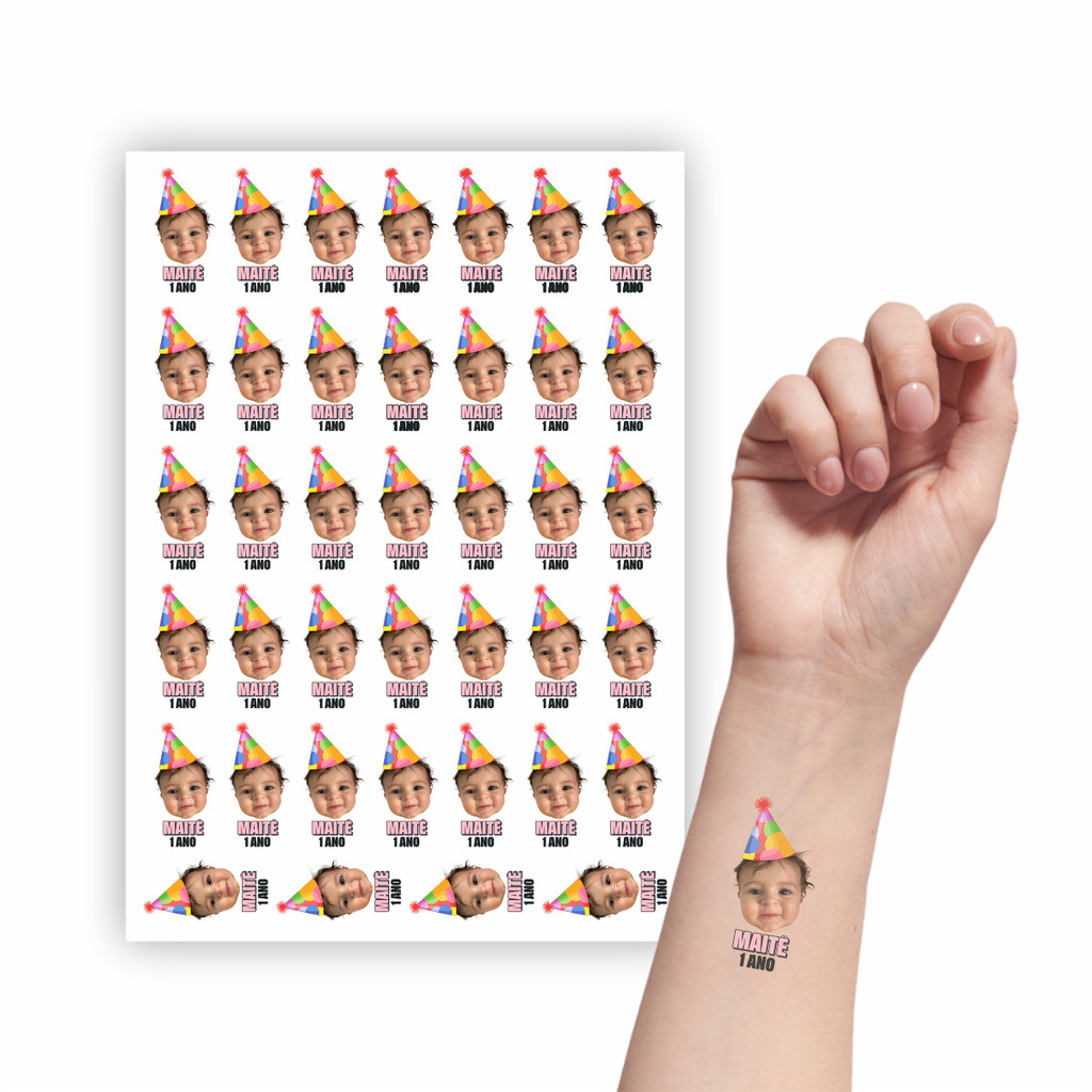 39 Tatuagem Temporária Personalizada de Aniversá