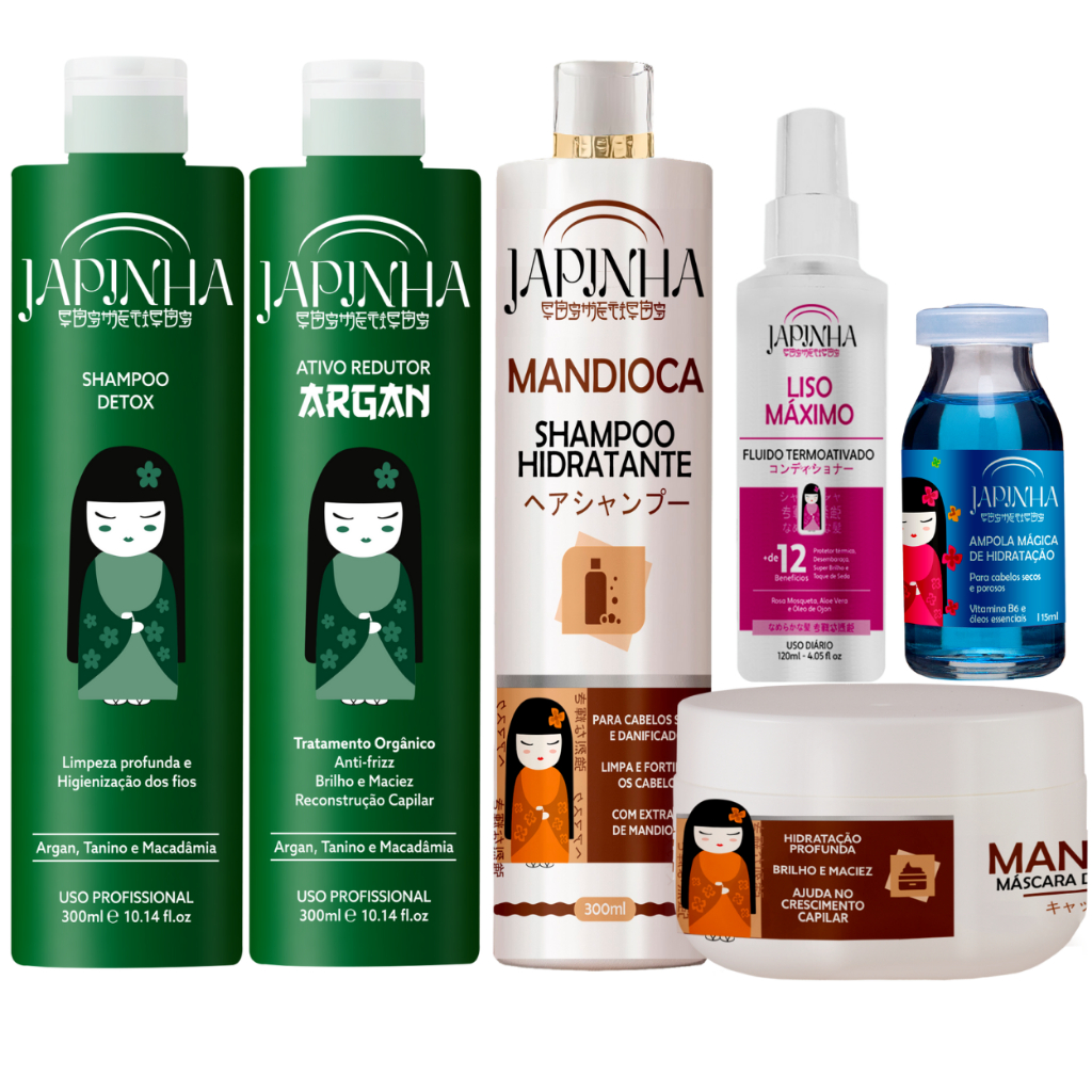 Progressiva Sem Formol + Shampoo Mandioca + Mascar