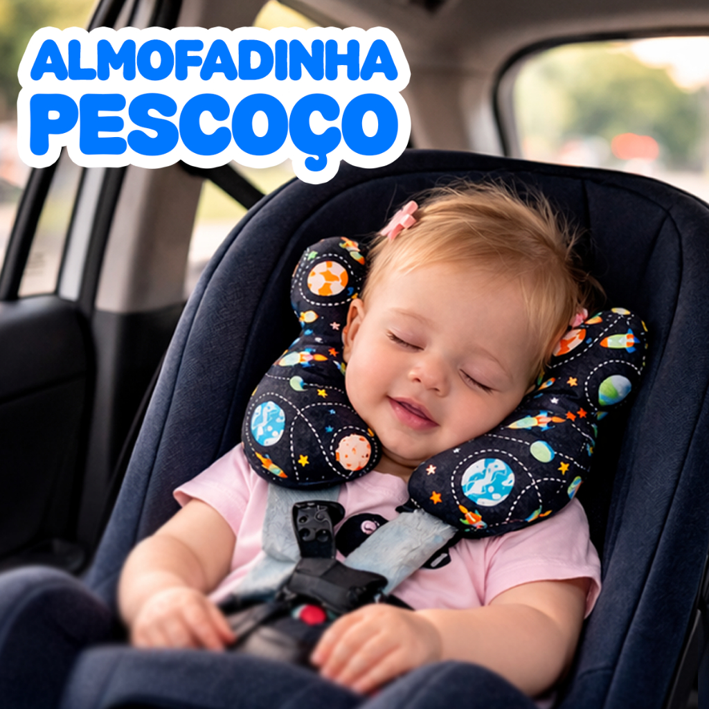 Almofadinha de Pescoço Baby para Viagem Apoio de