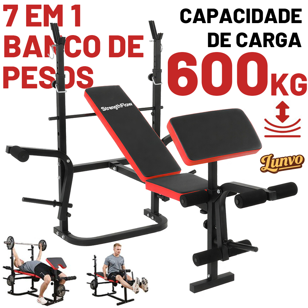Estação de Musculação Banco para Supino com En