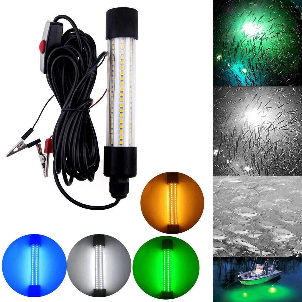 1200LM 5M LED Luz De Pesca Submersível 12-24V 20W