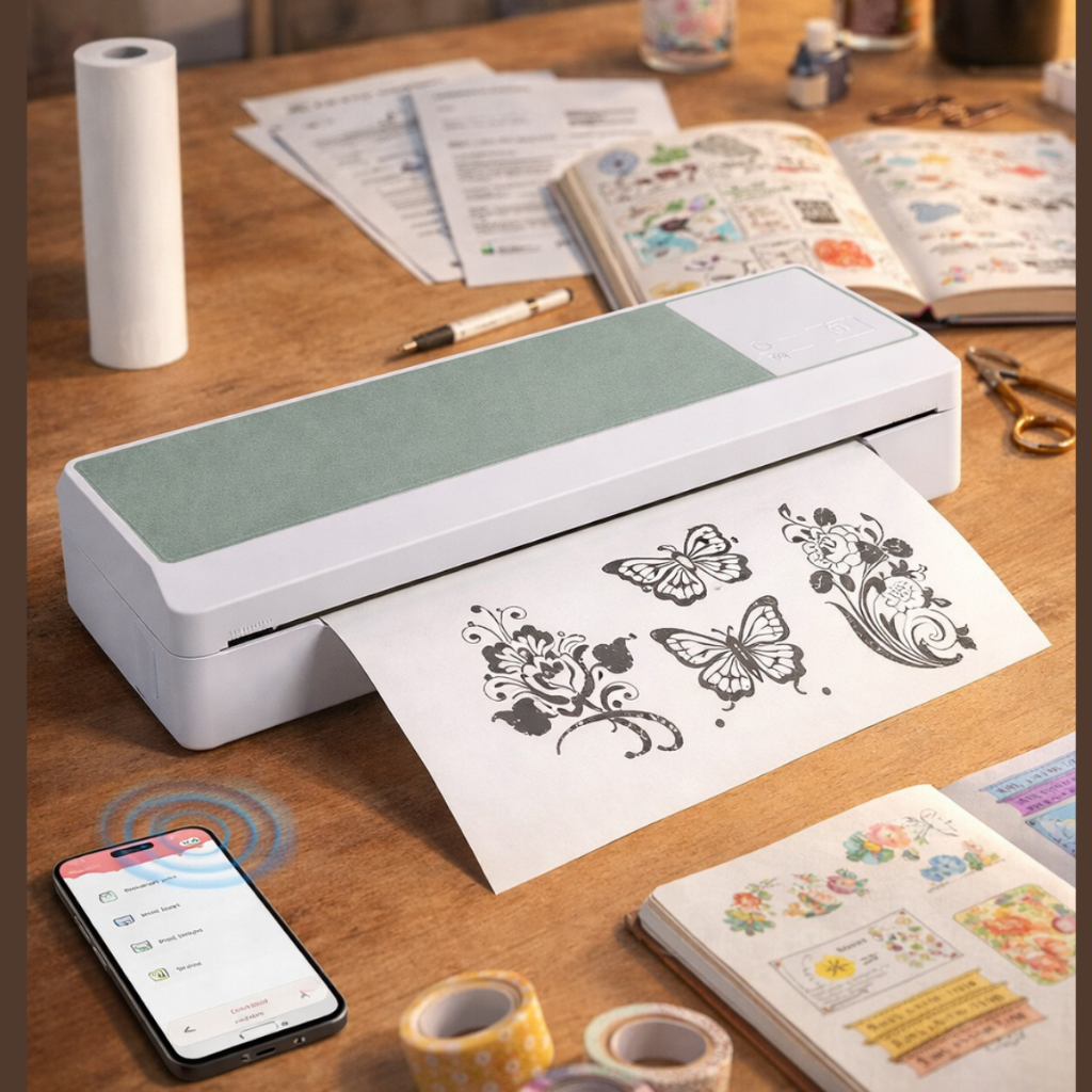 Impressora Térmica A4 Sem Fio Portátil Sem Tinta