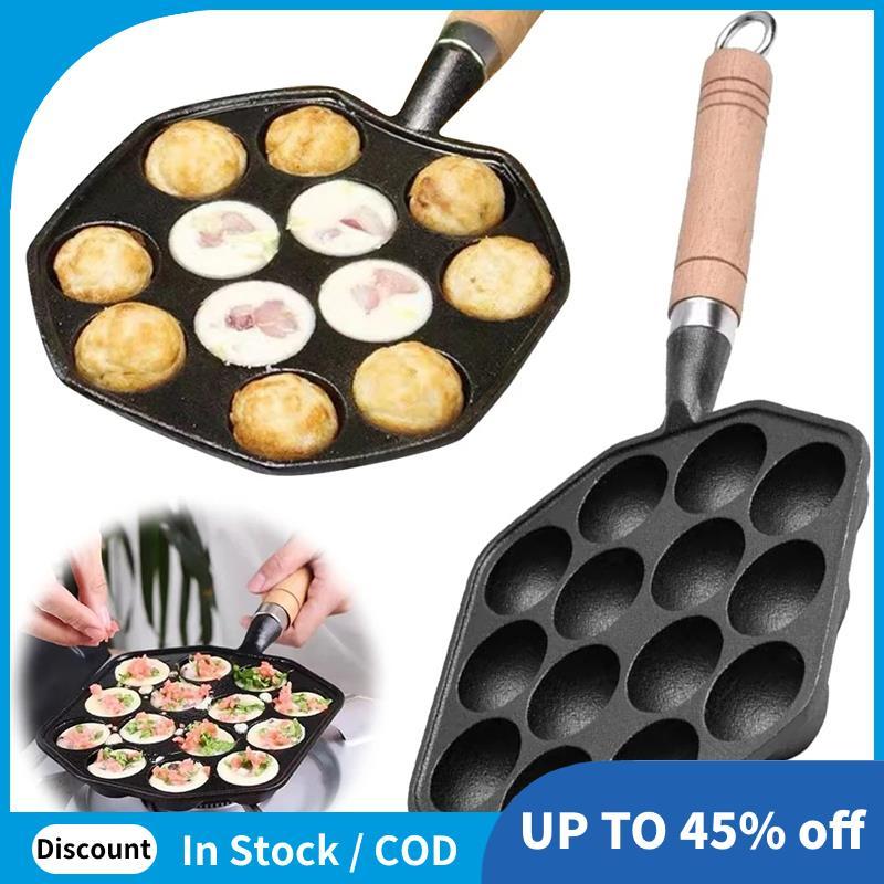 14 Buracos Antiaderente Takoyaki Fabricante Polvo 