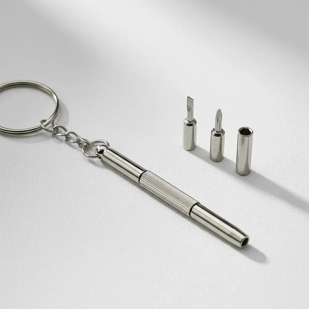 Mini Chaveiro 3 Em 1 Para Óculos, Relógios, Brin