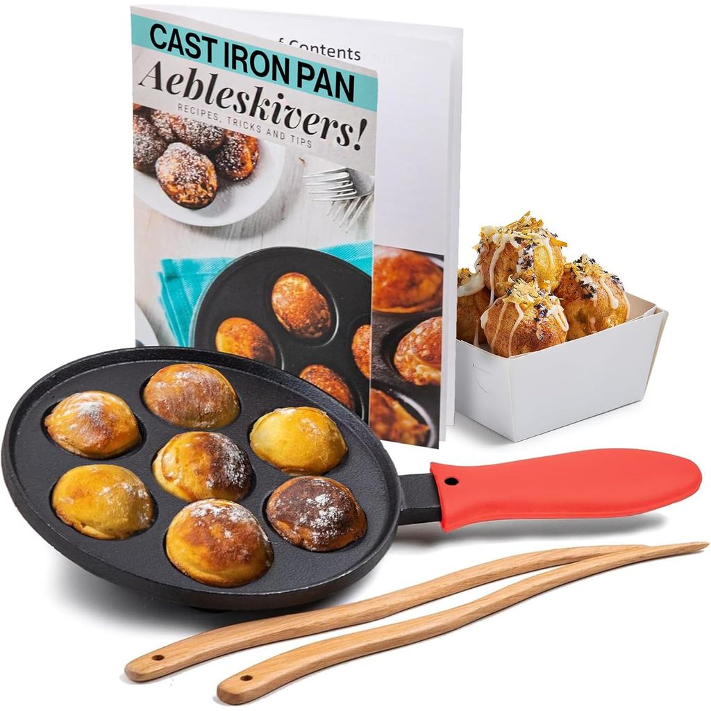 Panela de Ferro Fundido Upstreet Aebleskiver ̵