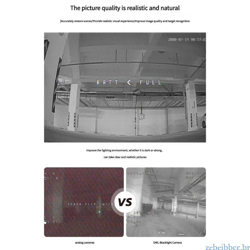 zebeibbcbr 1800TVL Câmera Segurança Metal Visão