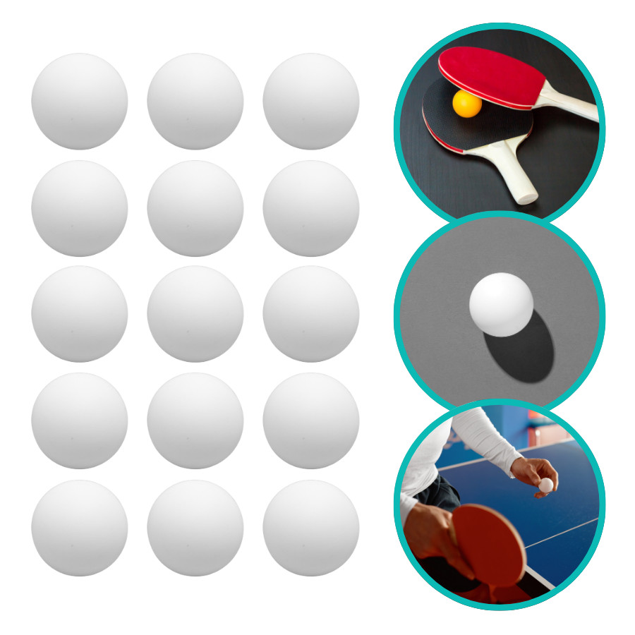 Kit 100 Bolinhas De Ping Pong Tênis De Mesa Branc