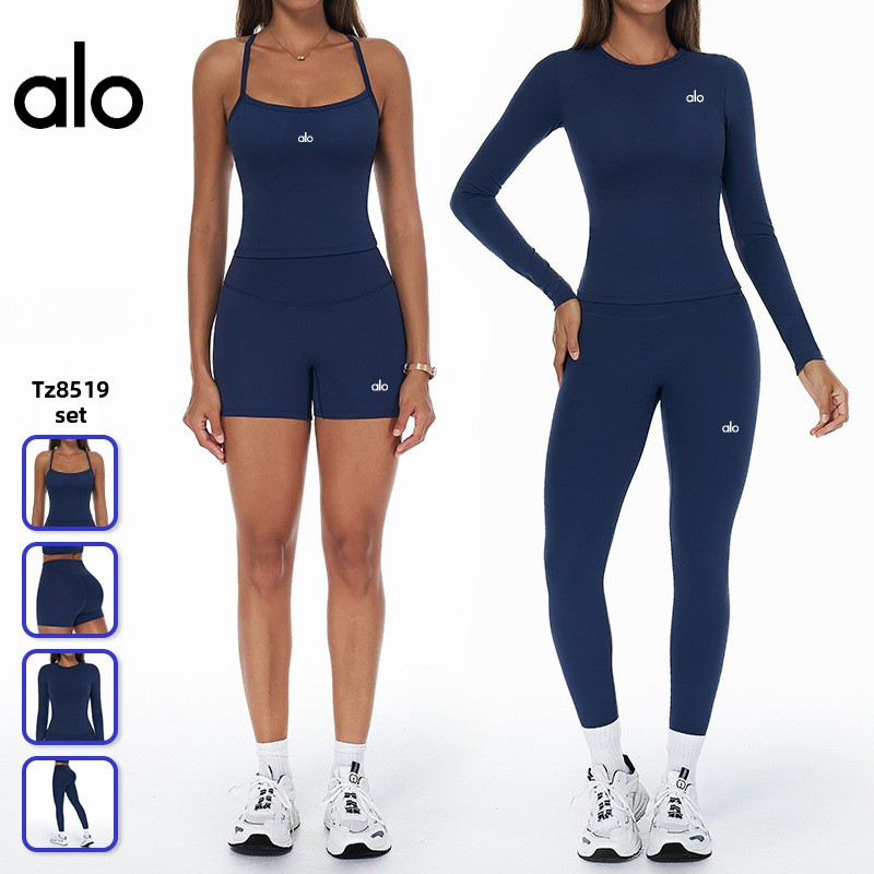 Alo escovado apertado de secagem rápida Yoga tern