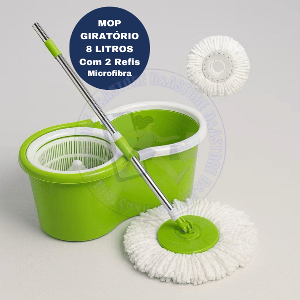 Mop Com Centrifuga Com 2 Refis de Microfibra e Cab