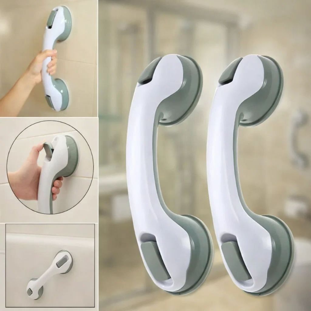 Kit Até 2 Barras de Apoio com Ventosa para Banhei