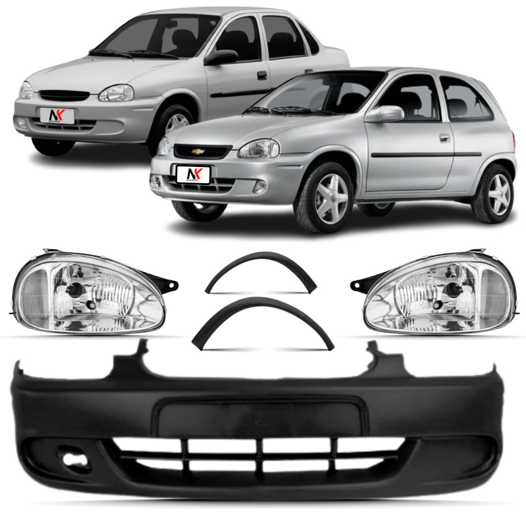 Kit Parachoque Farol Corsa Classic 2000 2001 2002 