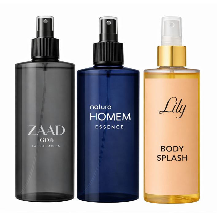 KIT 3/2/1 BODY SPLASH PERFUME – HOMEM, ZAAD,