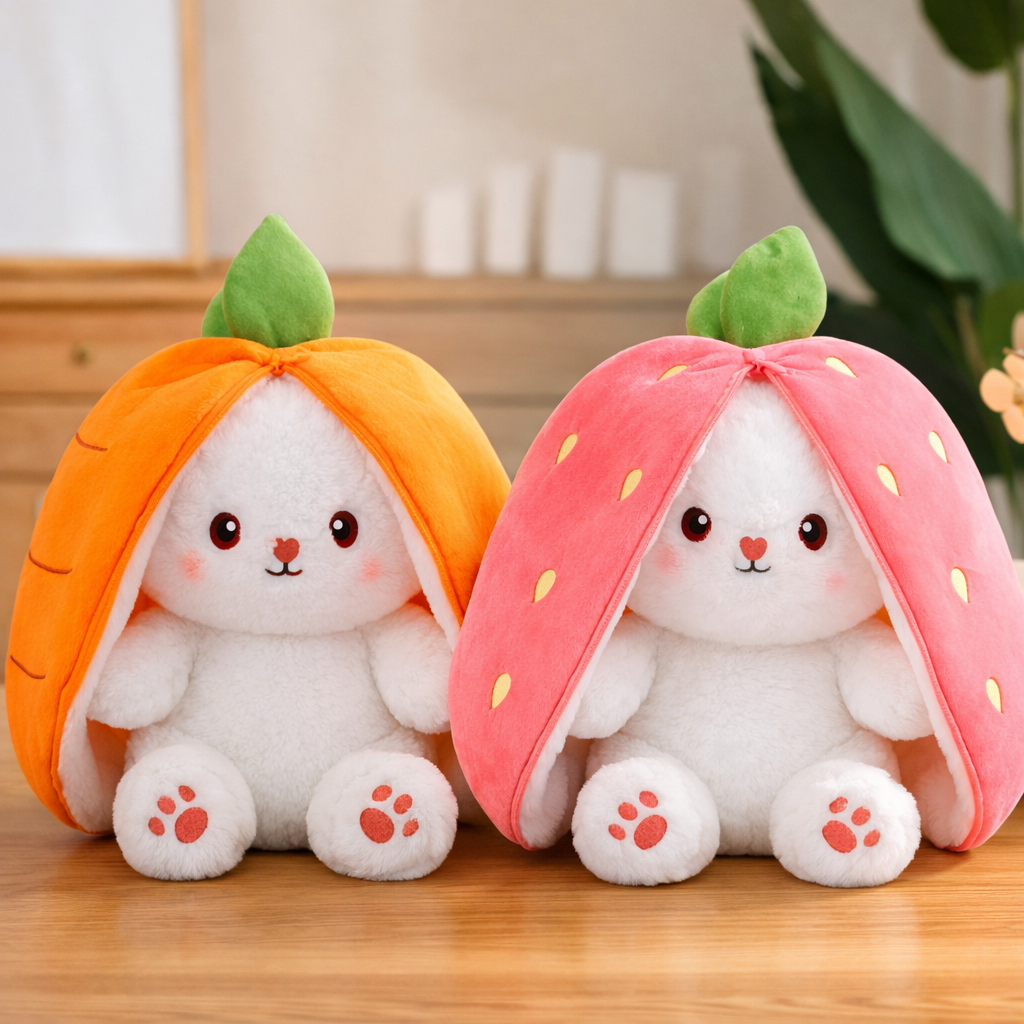 Coelhinho de Pelucia Bob Antialergico Pascoa Cenou