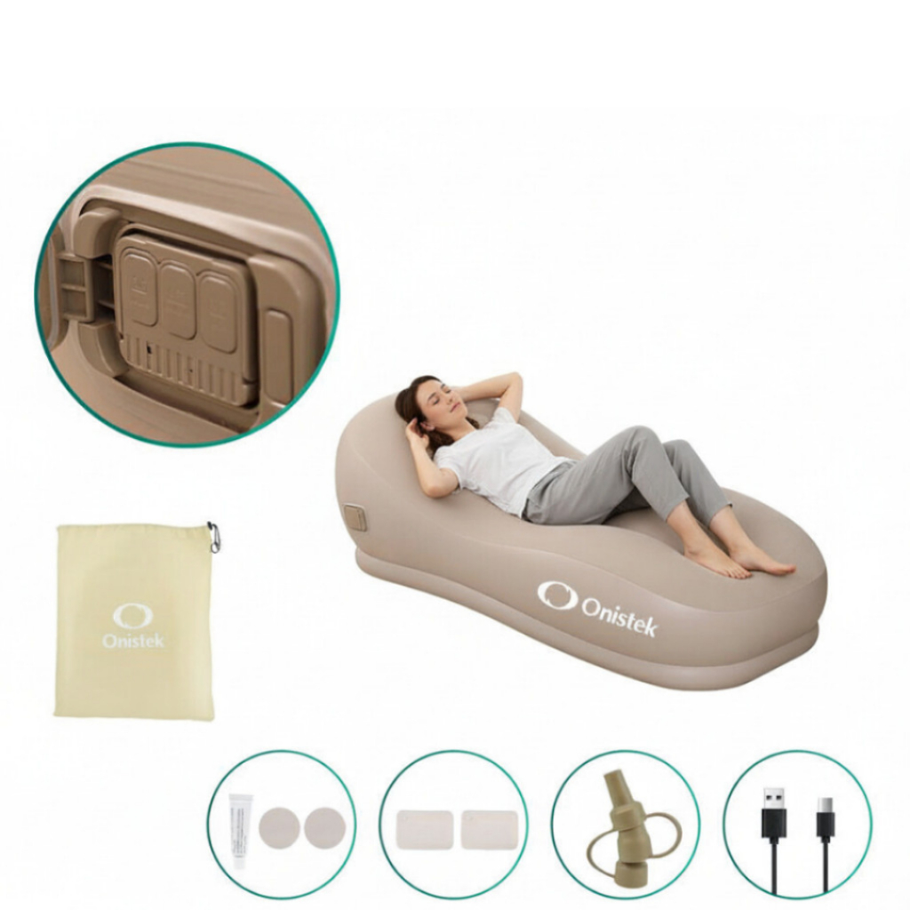 Sofá Inflável 3 em 1 com Bomba, Cama e Saco de D