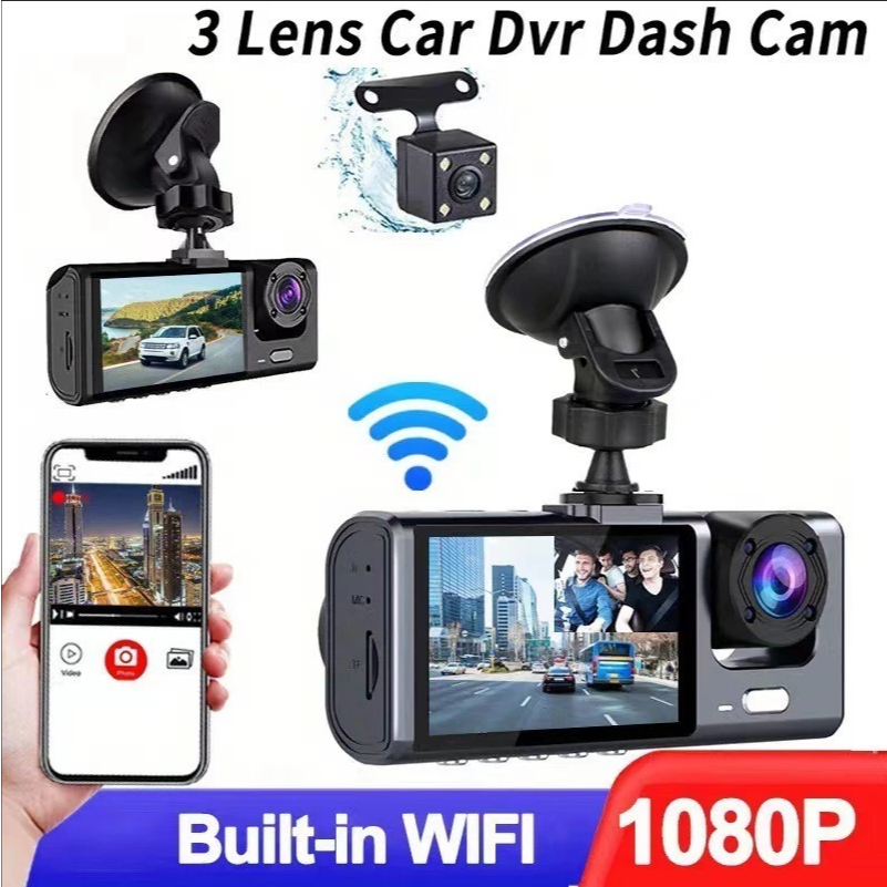 Câmera Traço Para Carro Wi-Fi 1080P HD Dash Cam 