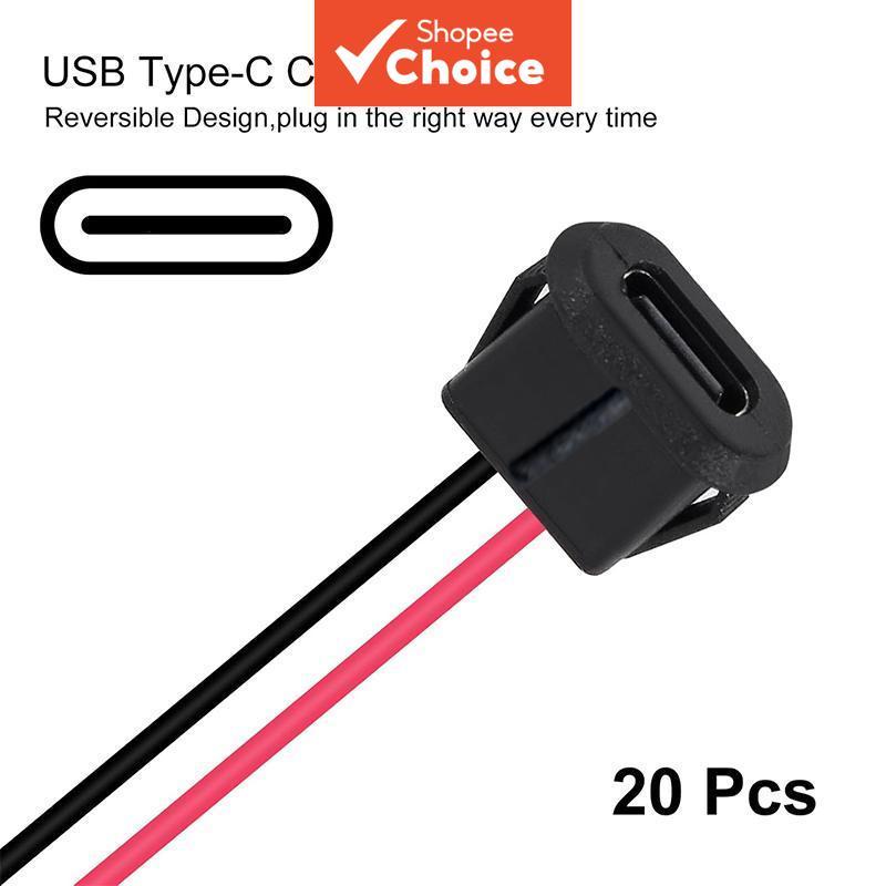 Conector Fêmea Tipo-C 2 Pinos 20 Unidades Conecto