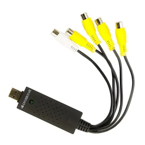 Placa De Captura Usb Dvr 4 Canais Câmera Pc Víde