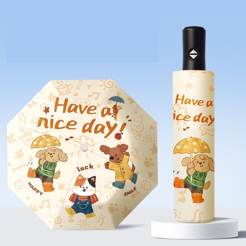 Guarda-chuva infantil dobrável automático Anti-u