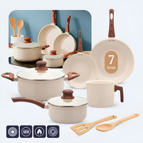 Jogo De Panelas Inducao 3x Mais Antiaderente Cerâ