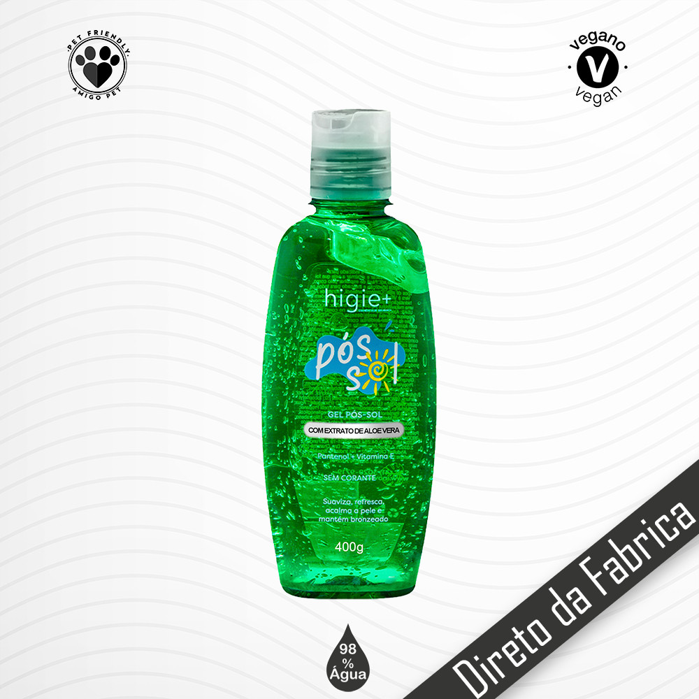 Gel Pós Sol Higie+ Com Extrato de Aloe Vera 400g 