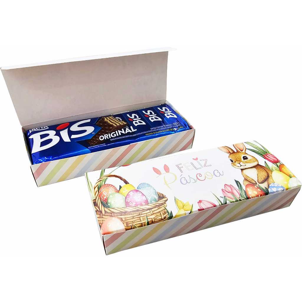 10 Embalagem Capa Porta Chocolate Bis Aquarela Pas
