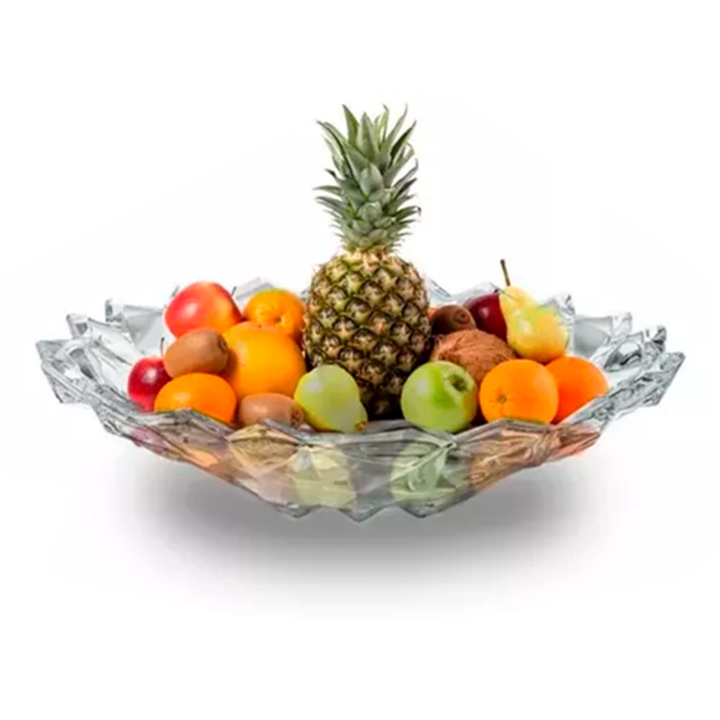 Fruteira de Vidro Decorativa para Cozinha e Mesa
