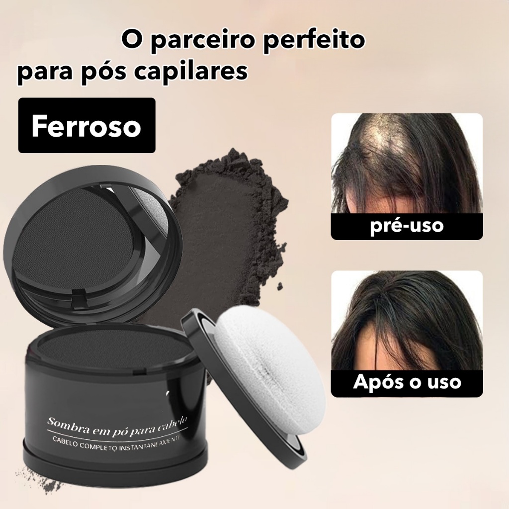 Sombra em Pó para Cabelo, Preenche Linhas Capilar