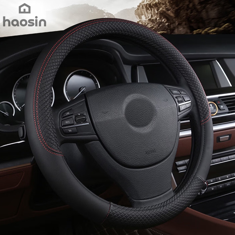 Capa De Volante De Carro De Couro PU Antiderrapant
