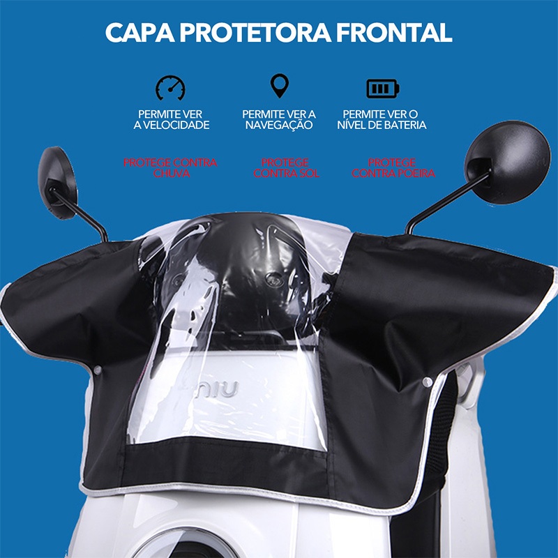 Capa de chuva dianteira para veículo elétrico, p