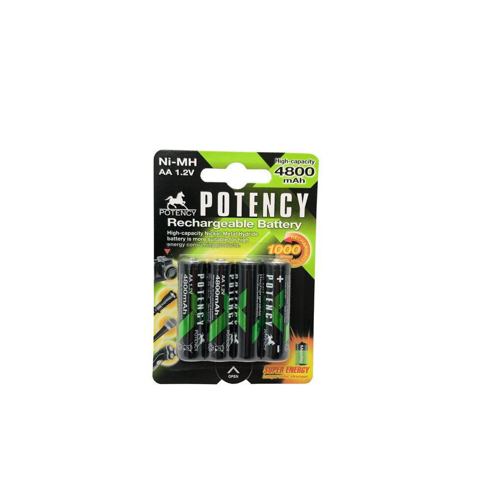 Kit 4 Super Pilha Recarregavel Aa 1.2v 4800mah Ni-