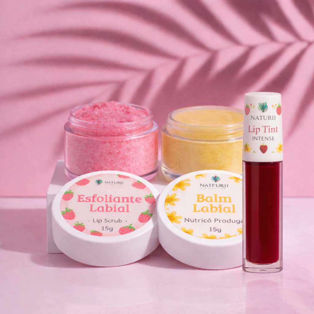 Kit Spa dos Lábios Naturi  Lip Tint + Lip Balm + 