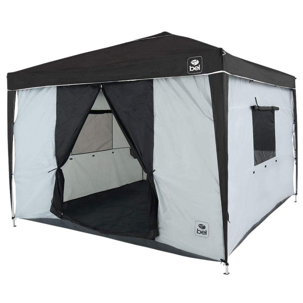 Barraca para Gazebo Dobrável 3x3m Cinza/Preto 