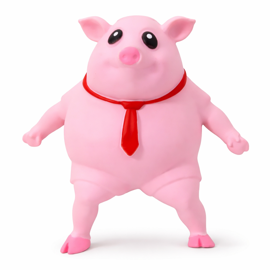 Porquinho Rosa Antiestresse Brinquedo de Espremer 