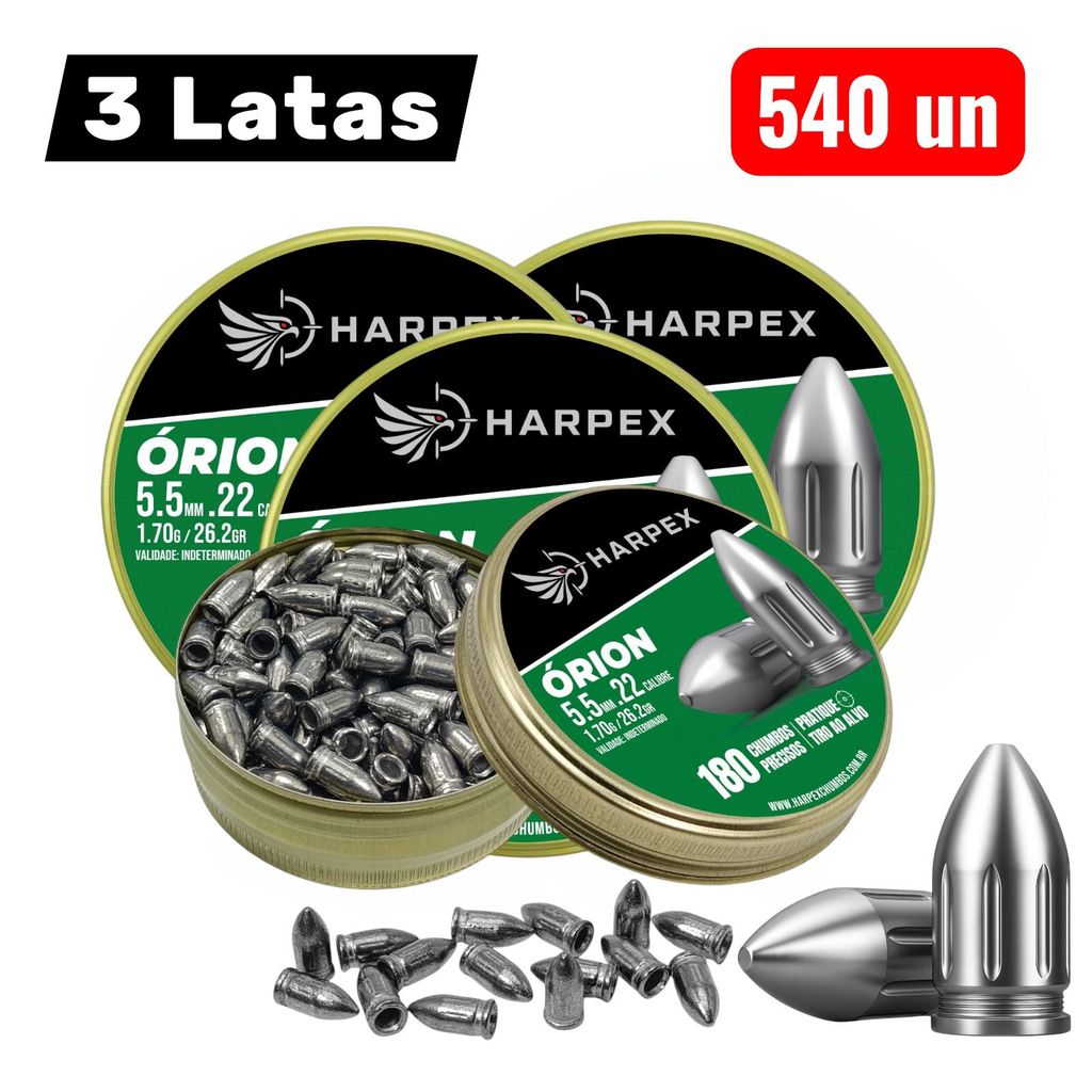 Chumbinho ÓRION 5.5mm Harpex – 540 und LATA