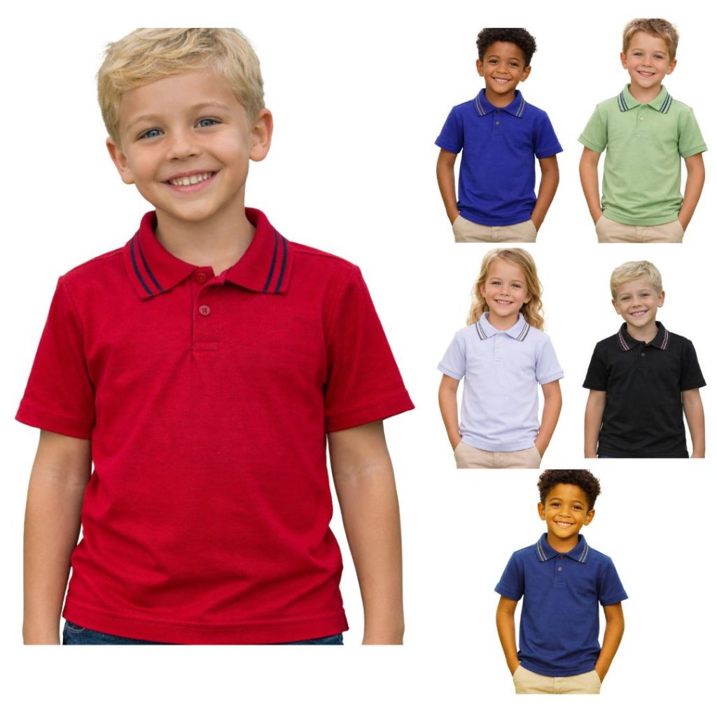 Camisa Polo De menino Lançamento Premium Verão E