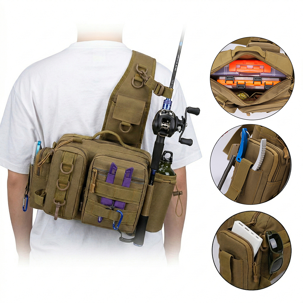 Bolsa de Pesca de Grande Mochila de Pesca Multifun