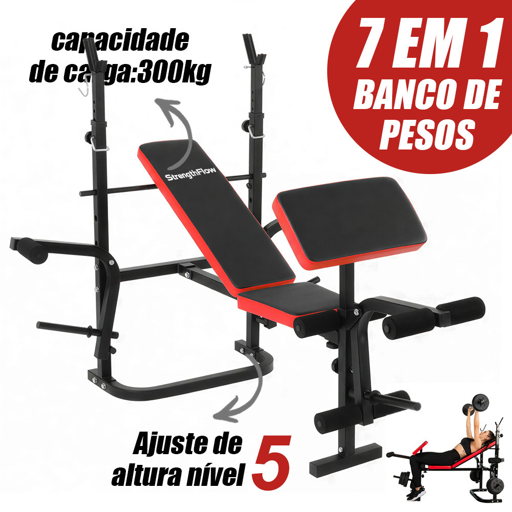 Estação de Musculação Banco para Supino com En