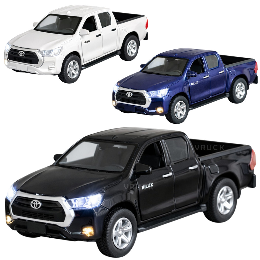 Toyota Hilux Miniatura com LUZ E SOM Colecionável